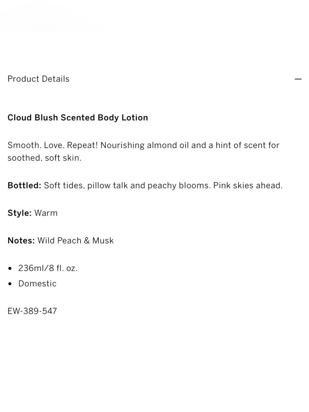 PINK Victoria's Secret Cloud Blush Wild Peach & Musk Body Lotion - Pink & Cream
